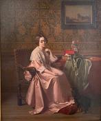 Petrus Renier Hubertus Knarren (1826-1869) - Jeune femme, Antiquités & Art