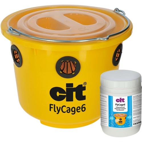 Appât pour mouches flycage6 cit, avec couvercle, 6 inserts -, Animaux & Accessoires, Autres accessoires pour animaux, Neuf