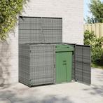 vidaXL Containerberging dubbel 148x77x111 cm poly rattan, Verzenden