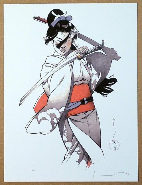 Michetz, Marc - 2 Offset Print - Geisha et larc à flèche et, Boeken, Strips | Comics