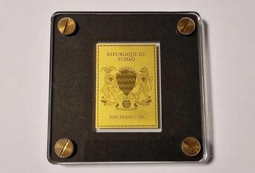 Tchad. 5000 Francs ND Nefertiti, 1/200 Oz (.999) (Sans Prix