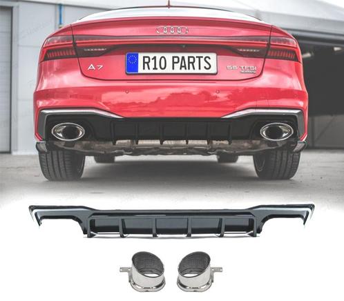 DIFUSEUR AUDI A7 19-23 LOOK RS7 NOIR BRILLANT CHROMEÉE, Auto-onderdelen, Carrosserie, Verzenden