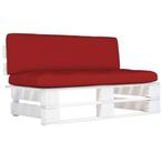 vidaXL Tuinmiddenbank pallet geïmpregneerd grenenhout wit, Tuin en Terras, Verzenden, Nieuw