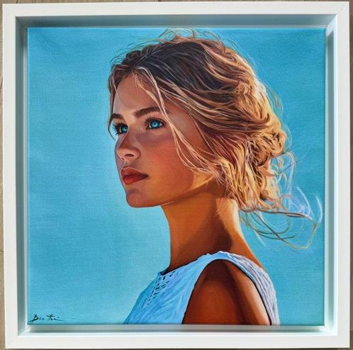 Biatturi Irina - Le regard 2, Antiek en Kunst, Kunst | Schilderijen | Modern