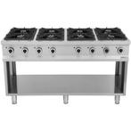 Gasfornuis | 8 Branders (8x 6.5kW) | Open Onderkast |, Verzenden, Nieuw in verpakking
