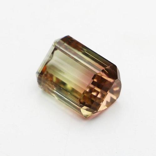 1 pcs Bicolore Tourmaline - 5.25 ct - International, Handtassen en Accessoires, Edelstenen