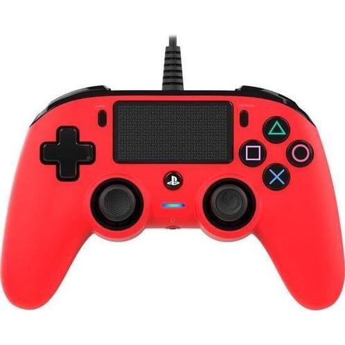 Nacon Compact Controller Rood Wired (PS4 Accessoires), Games en Spelcomputers, Spelcomputers | Sony PlayStation 4, Zo goed als nieuw