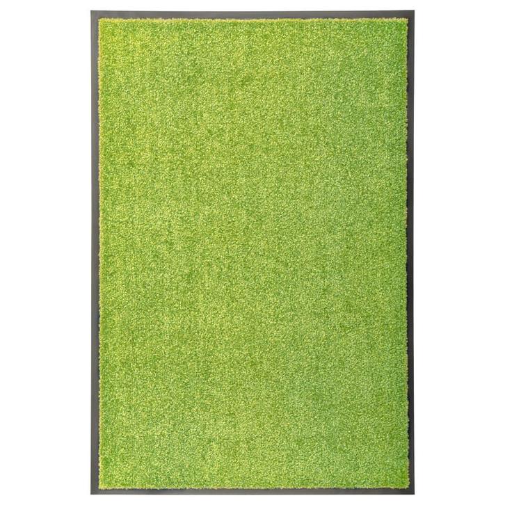 vidaXL Deurmat wasbaar 60x90 cm groen, Tuin en Terras, Deurmatten, Nieuw, Verzenden