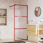 vidaXL Paroi de douche avec verre ESG transparent rouge, Verzenden, Neuf