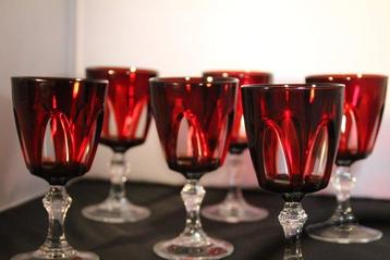 Verre à vin (6) - Cristal DArques Durand Arc Gothic Rouge