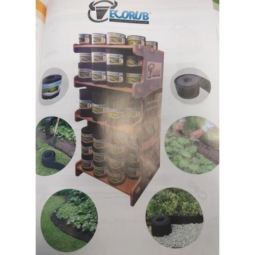 Ecorub afboording flexibel in rubber - 15cm x 5m, Tuin en Terras, Tuinschermen, Nieuw