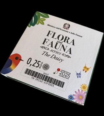 Italie. 0,25 Euro 2025 Flora e Fauna - La Margherita (Sans