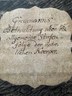 Graumann (Peter Benedikt Christian). - Betrachtungen über, Antiek en Kunst