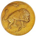 Nederland. Historical Medal WOII - Lion in Net and Poem by