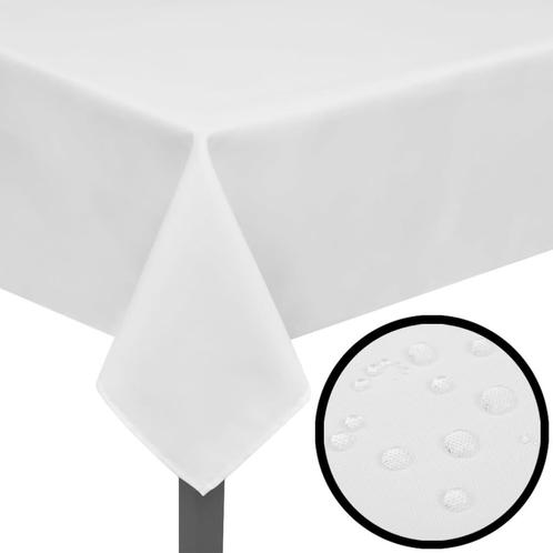 vidaXL Nappes de table 5 pcs Blanc 100x100 cm, Tuin en Terras, Tuinstoelen, Verzenden