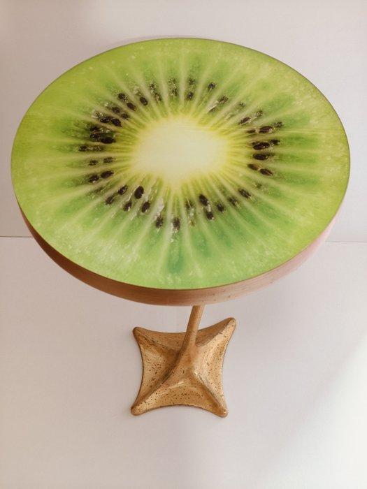 Bijzettafel - Glas, Hout, Messing, Antiek en Kunst, Curiosa en Brocante