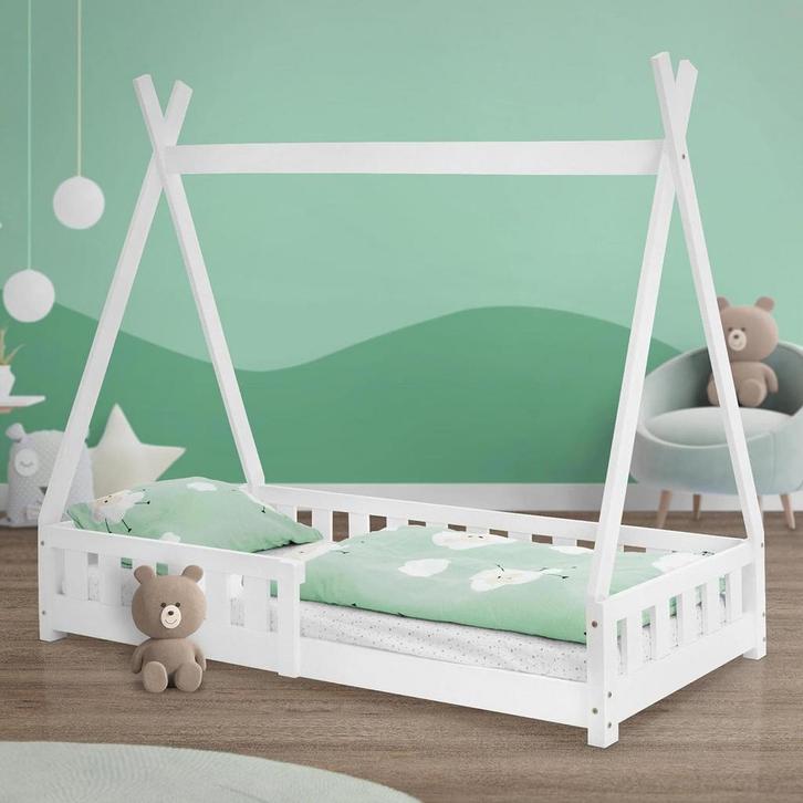 Kinderbed - Peuterbed - Tipi bed - 80x160 cm - Wit - ML-Desi, Huis en Inrichting, Overige Huis en Inrichting, Verzenden