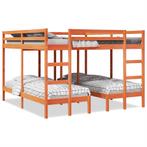 vidaXL Stapelbed 3-voudig grenenhout wasbruin 200x200/80x200, Huis en Inrichting, Verzenden, Nieuw