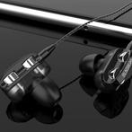 Dual Driver Oordopjes AUX 3.5mm - Oortjes Wired Earphones, Nieuw, Verzenden