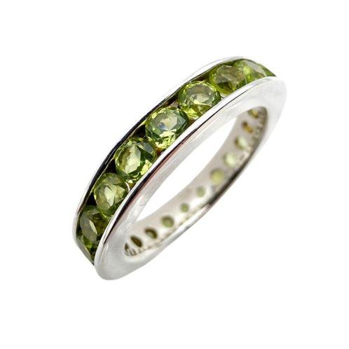 Zonder Minimumprijs - Ring Zilver - Peridoot, Handtassen en Accessoires, Ringen