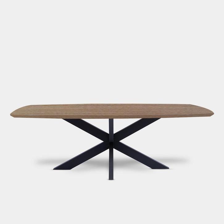 Tafel Deens Ovaal Eikenhout  Matrix XL 240x100, Huis en Inrichting, Tafels | Eettafels