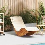 vidaXL Ligbed schommelend met kussen massief acaciahout, Tuin en Terras, Verzenden, Nieuw