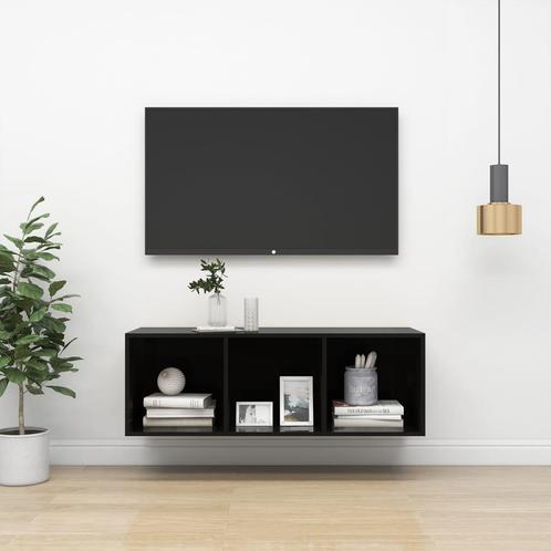 vidaXL Tv-wandmeubel 37x37x107 cm bewerkt hout hoogglans, Huis en Inrichting, Kasten |Televisiemeubels, Nieuw, Verzenden