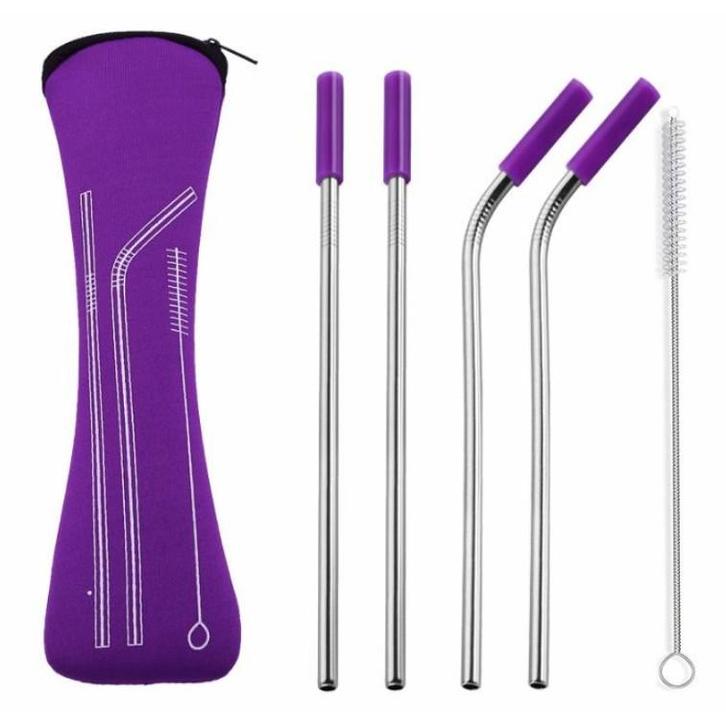 Fako Bijoux - RVS Rietjes - 4 Stuks - 2 x Recht & 2 x, Huis en Inrichting, Keuken | Bestek, Verzenden