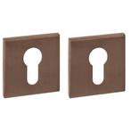 Intersteel cilinderrozetten verdekt 53x53x6mm pvd brons, Doe-het-zelf en Bouw, Ophalen of Verzenden, Nieuw
