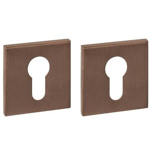 Intersteel cilinderrozetten verdekt 53x53x6mm pvd brons, Doe-het-zelf en Bouw, Raamkozijnen en Schuifdeuren, Ophalen of Verzenden