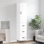 vidaXL Hoge kast 34,5x34x180 cm bewerkt hout hoogglans wit, Verzenden, Nieuw