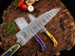 Keukenmes - Gepoederdated stalen en Pakka-houten handgreep -