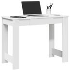 vidaXL Bureau 100x45x75 cm bewerkt hout wit, Huis en Inrichting, Verzenden, Nieuw