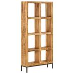 vidaXL Boekenkast 80x25x175 cm massief mangohout, Verzenden, Nieuw