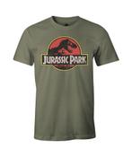 Jurassic Park Vintage Logo Kaki T-Shirt, Verzamelen, Ophalen of Verzenden, Nieuw