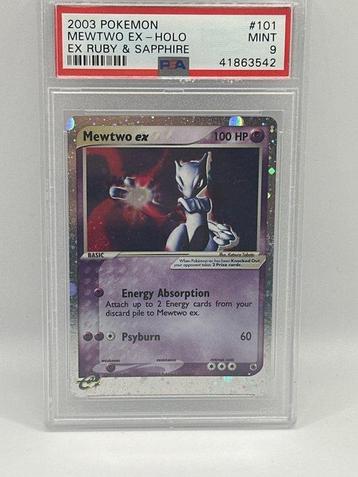 Pokémon - 1 Graded card - mewtwo ex Ruby sapphire - PSA 9