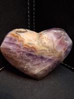 Natural Amethyst Palmstone - heart shaped - amethyst with la, Tuin en Terras, Verzenden, Nieuw