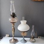 Lampe de table (3) - Verre, métal, étain, Antiek en Kunst