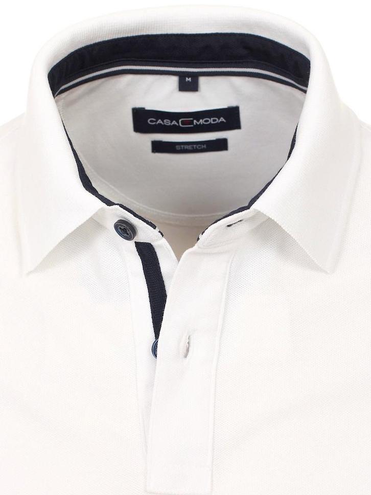Casa Moda Polo Shirt Comfort Fit Effen Stretch Wit 4470, Kleding | Heren, T-shirts, Verzenden