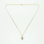Halsketting - 14 karaat Geel goud Diamant (Natuurlijk), Handtassen en Accessoires, Kettingen, Nieuw