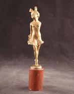 sculptuur, Kleine ballerina - 19 cm - Verguld brons