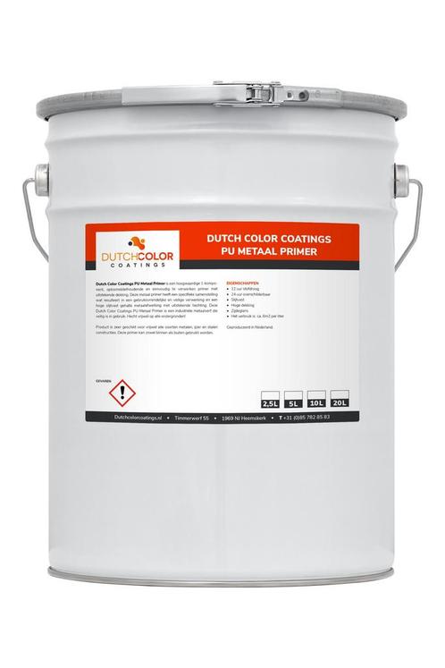DCC PU Metaalprimer Wit 10L, Doe-het-zelf en Bouw, Verf, Beits en Lak, Wit, Nieuw, Verzenden