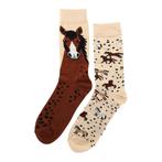 Sokken - Paarden Print - Bruin - Katoen - Maat 38-45, Kleding | Dames, Nieuw