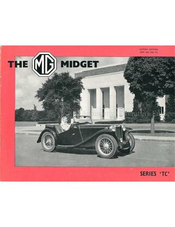 1949 MG MIDGET TC BROCHURE ENGELS beschikbaar voor biedingen