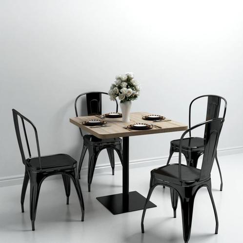 vidaXL Bistrotafel vierkant 80x80x75 cm MDF en staal, Huis en Inrichting, Tafels | Eettafels, Nieuw, Verzenden