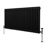 Traditionele 2 Kolom Radiator - 600 x 1192mm - Zwart, Doe-het-zelf en Bouw, Verzenden, Nieuw