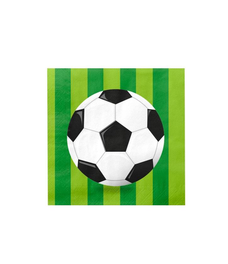 Voetbal Servetten 16cm 16st, Hobby en Vrije tijd, Feestartikelen, Nieuw, Verzenden