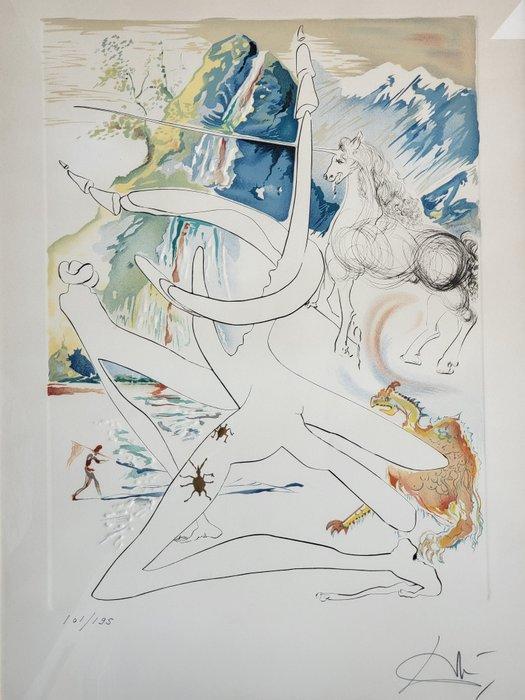 Salvador Dali (1904-1989) - Lunicorne laser desintegre les, Antiquités & Art, Antiquités | Autres Antiquités