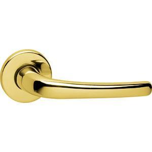 Intersteel Deurkruk Cosmos op rozet messing gelakt, Doe-het-zelf en Bouw, Hang- en Sluitwerk, Ophalen of Verzenden