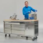 Datona Gereedschapswagen en werkbank RVS 10 laden - Datona, Doe-het-zelf en Bouw, Werkbanken, Ophalen of Verzenden, Nieuw